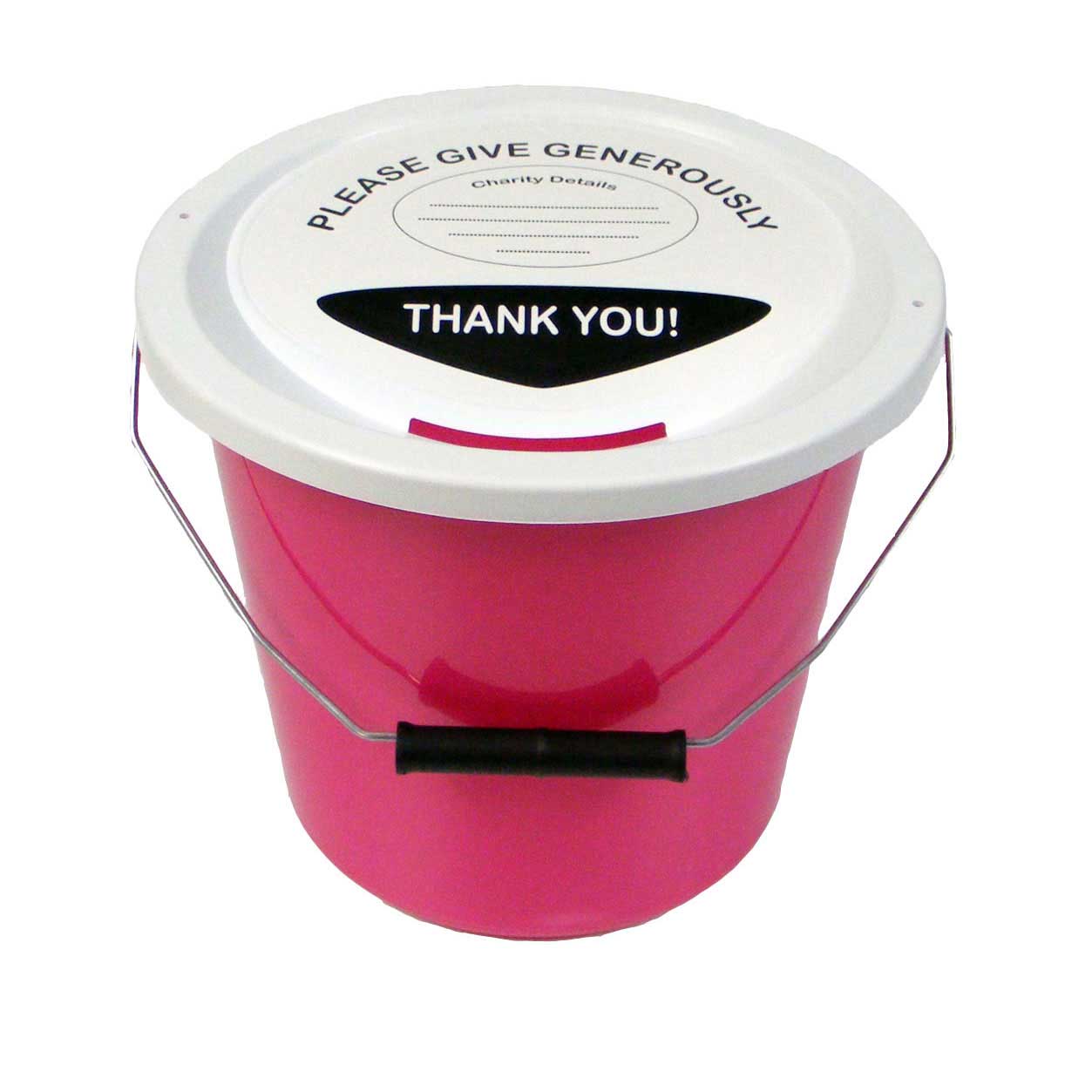 Charity fundraising buckets